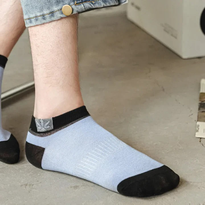 Men's Assorted Polyester Ankle Socks - 20 Pairs - Comfortable & Durable
