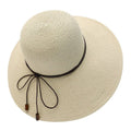 Adjustable Women's Wide Brim Hat - Foldable & Stylish Sun Protection