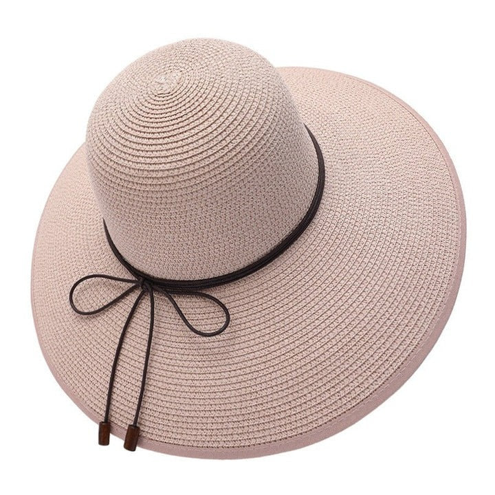 Adjustable Women's Wide Brim Hat - Foldable & Stylish Sun Protection