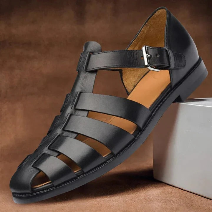 Men's Adjustable Strap Open Toe Sandals - Comfortable Summer Footwear for Outdoor Activities