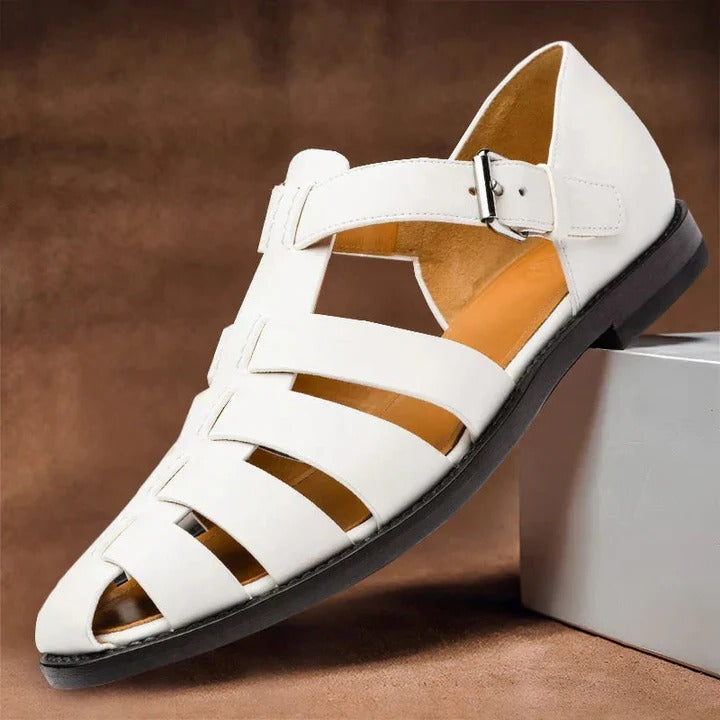 Men's Adjustable Strap Open Toe Sandals - Comfortable Summer Footwear for Outdoor Activities