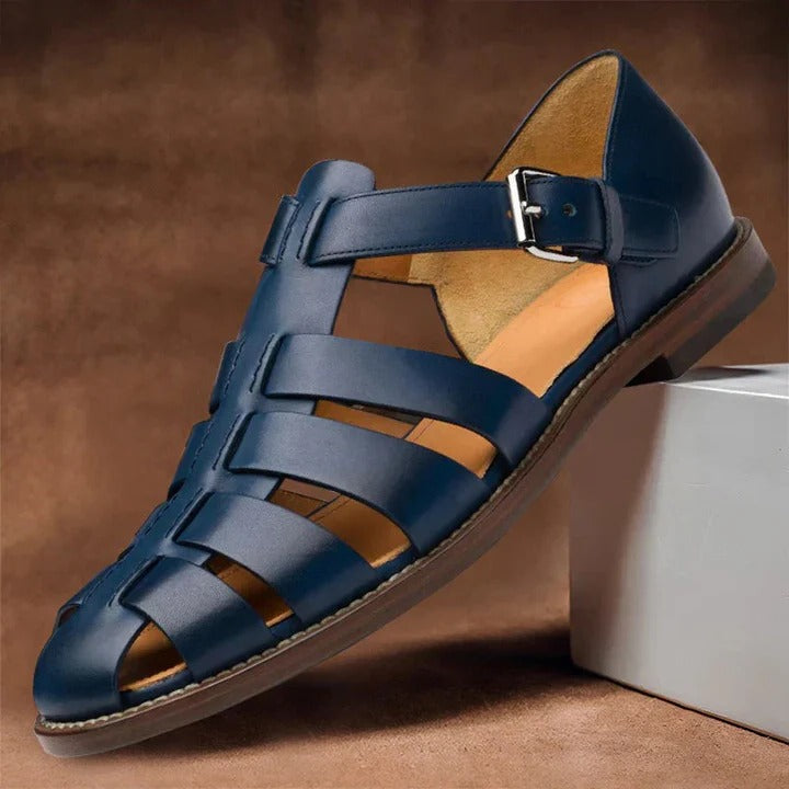 Men's Adjustable Strap Open Toe Sandals - Comfortable Summer Footwear for Outdoor Activities
