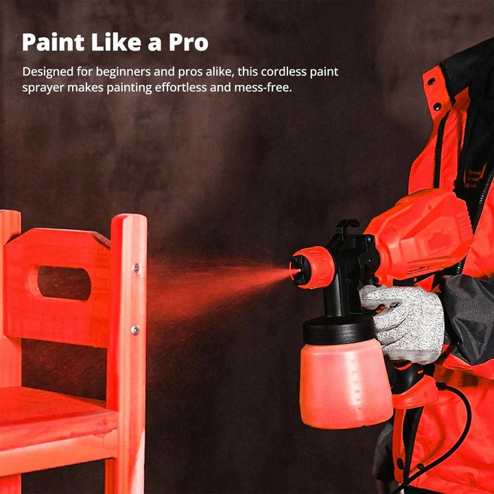 Cordless Handheld Paint Sprayer with Adjustable Spray Settings - Perfect for DIY Projects & Home Improvement