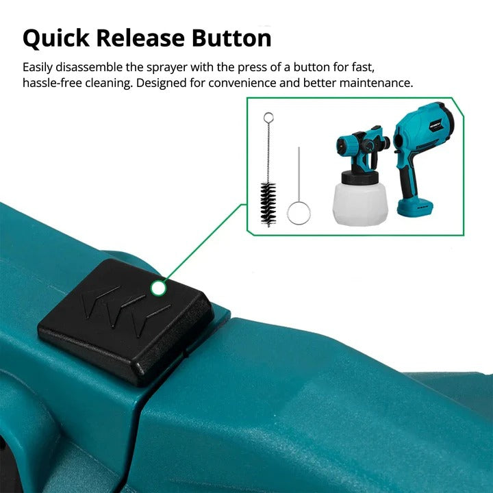 Cordless Handheld Paint Sprayer with Adjustable Spray Settings - Perfect for DIY Projects & Home Improvement