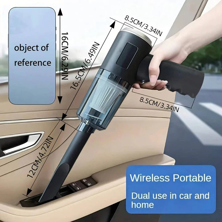 Portable Cordless Handheld Car Vacuum Cleaner with USB Charging - Powerful Suction, Lightweight & Compact Design for Easy Cleaning