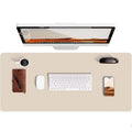 Premium PU Leather Desk Mat with Textured Backing - Stylish Workspace Accessory for Enhanced Comfort and Protection