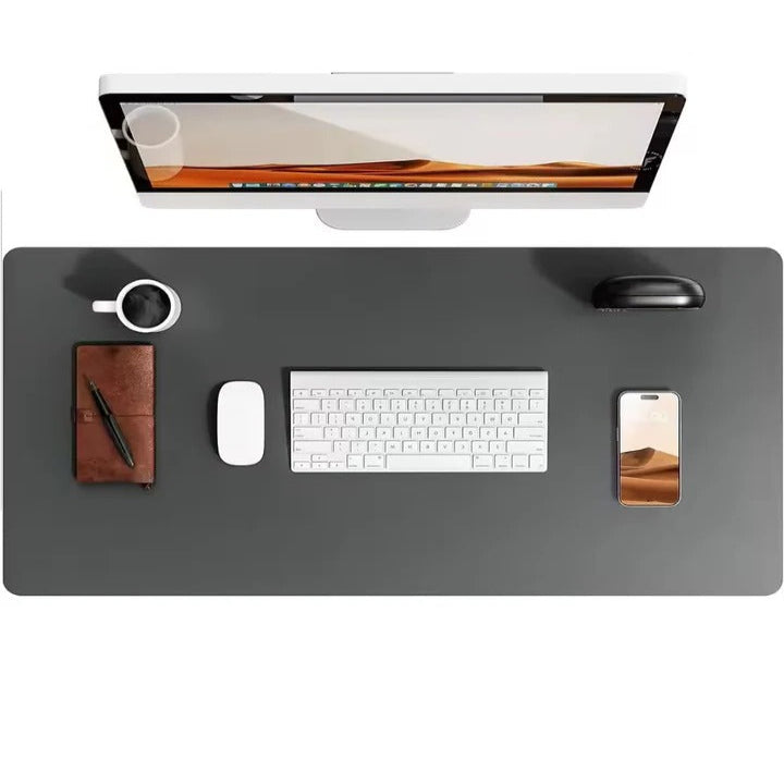 Premium PU Leather Desk Mat with Textured Backing - Stylish Workspace Accessory for Enhanced Comfort and Protection