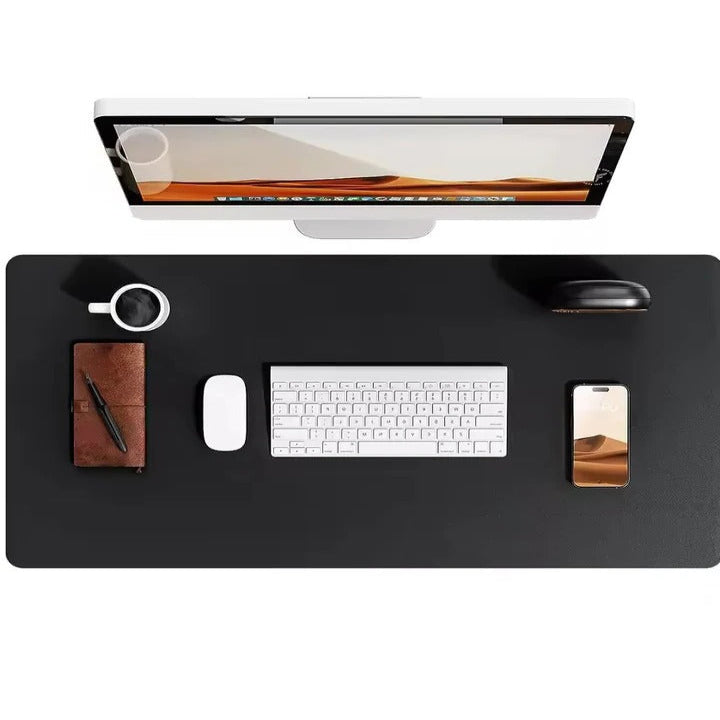 Premium PU Leather Desk Mat with Textured Backing - Stylish Workspace Accessory for Enhanced Comfort and Protection