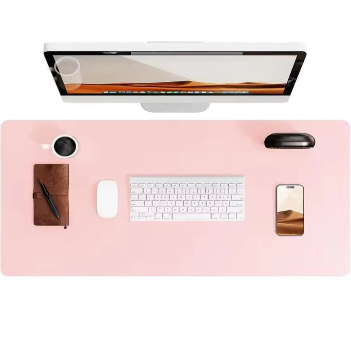 Premium PU Leather Desk Mat with Textured Backing - Stylish Workspace Accessory for Enhanced Comfort and Protection