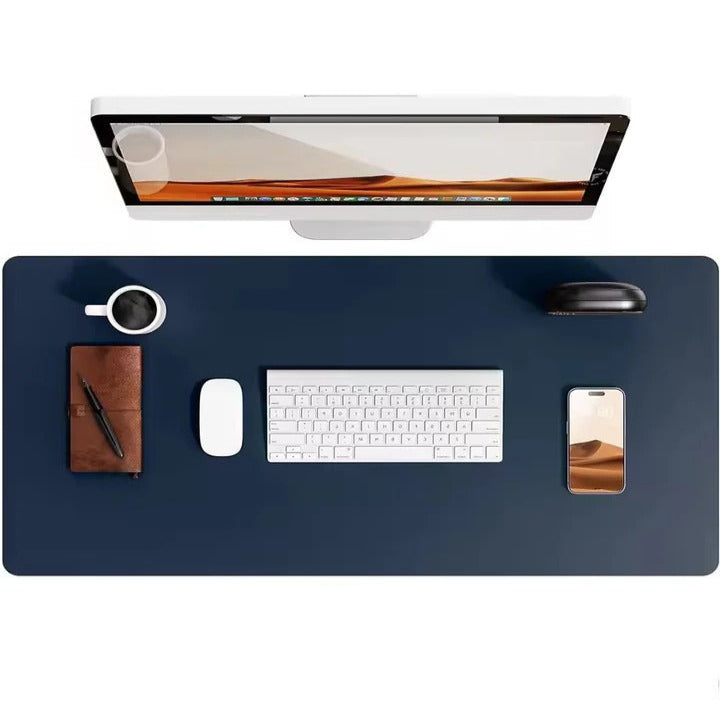Premium PU Leather Desk Mat with Textured Backing - Stylish Workspace Accessory for Enhanced Comfort and Protection