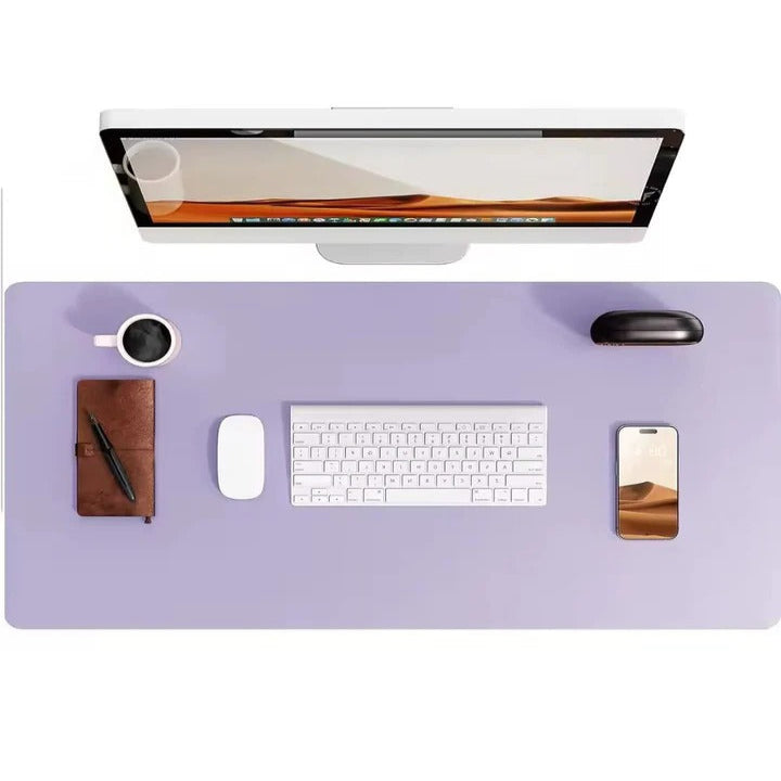 Premium PU Leather Desk Mat with Textured Backing - Stylish Workspace Accessory for Enhanced Comfort and Protection