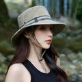 Adjustable Outdoor Brimmed Bucket Hat with Ventilation Panels - Perfect for Sun Protection and Comfort