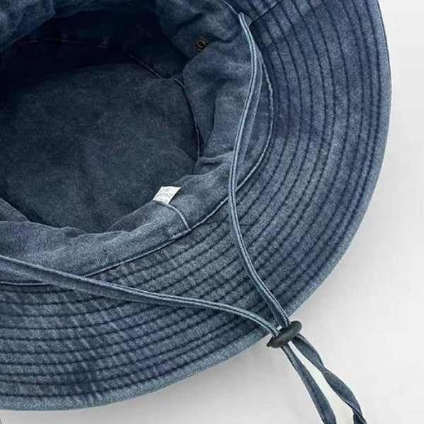 Adjustable Outdoor Brimmed Bucket Hat with Ventilation Panels - Perfect for Sun Protection and Comfort