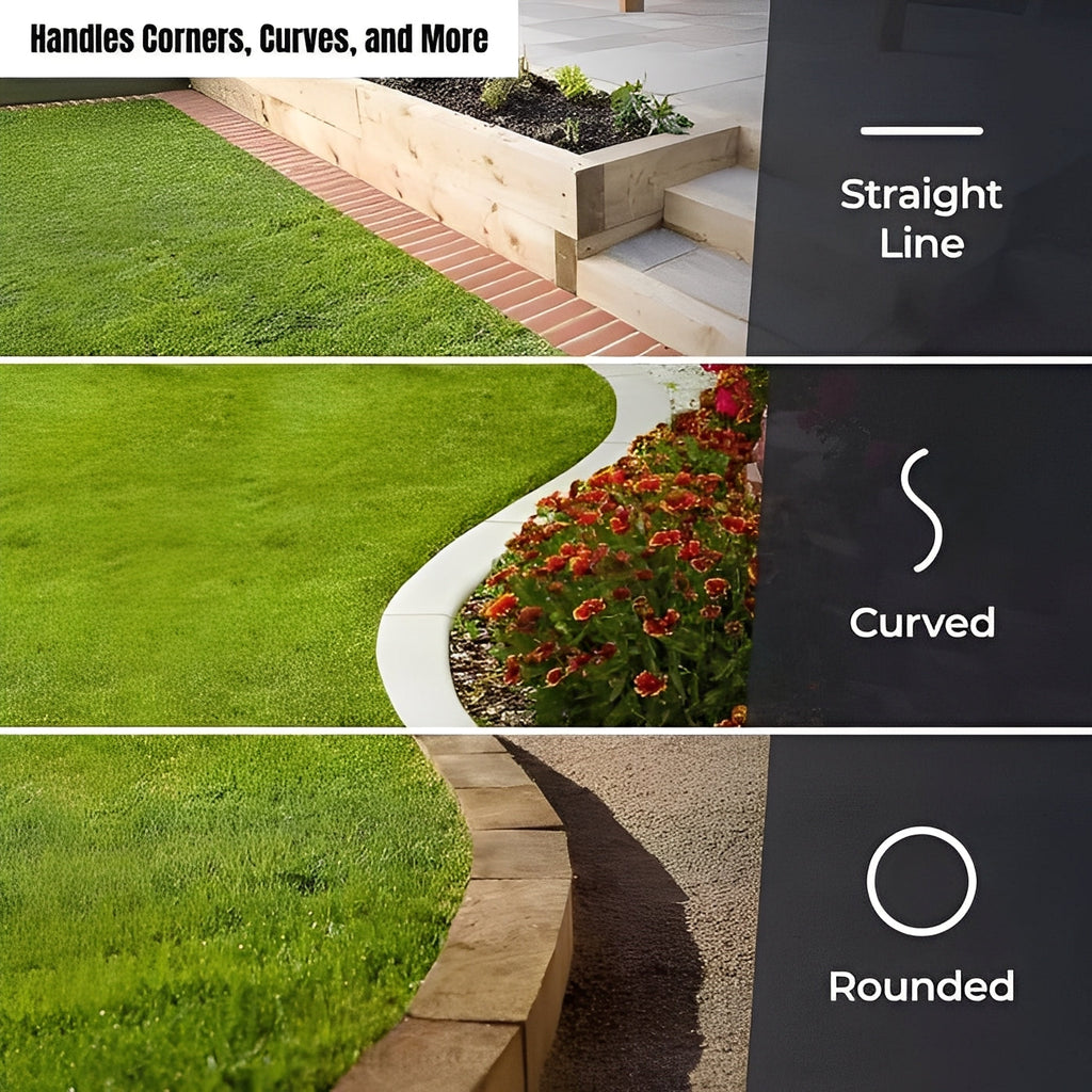 Adjustable Manual Wheel Lawn Edger - Ergonomic Handle for Precision Edging