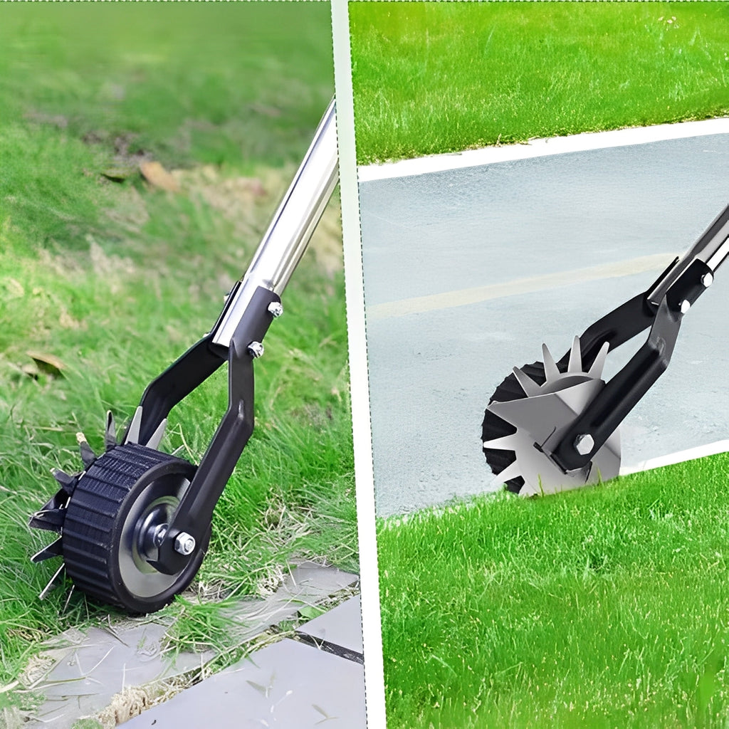 Adjustable Manual Wheel Lawn Edger - Ergonomic Handle for Precision Edging