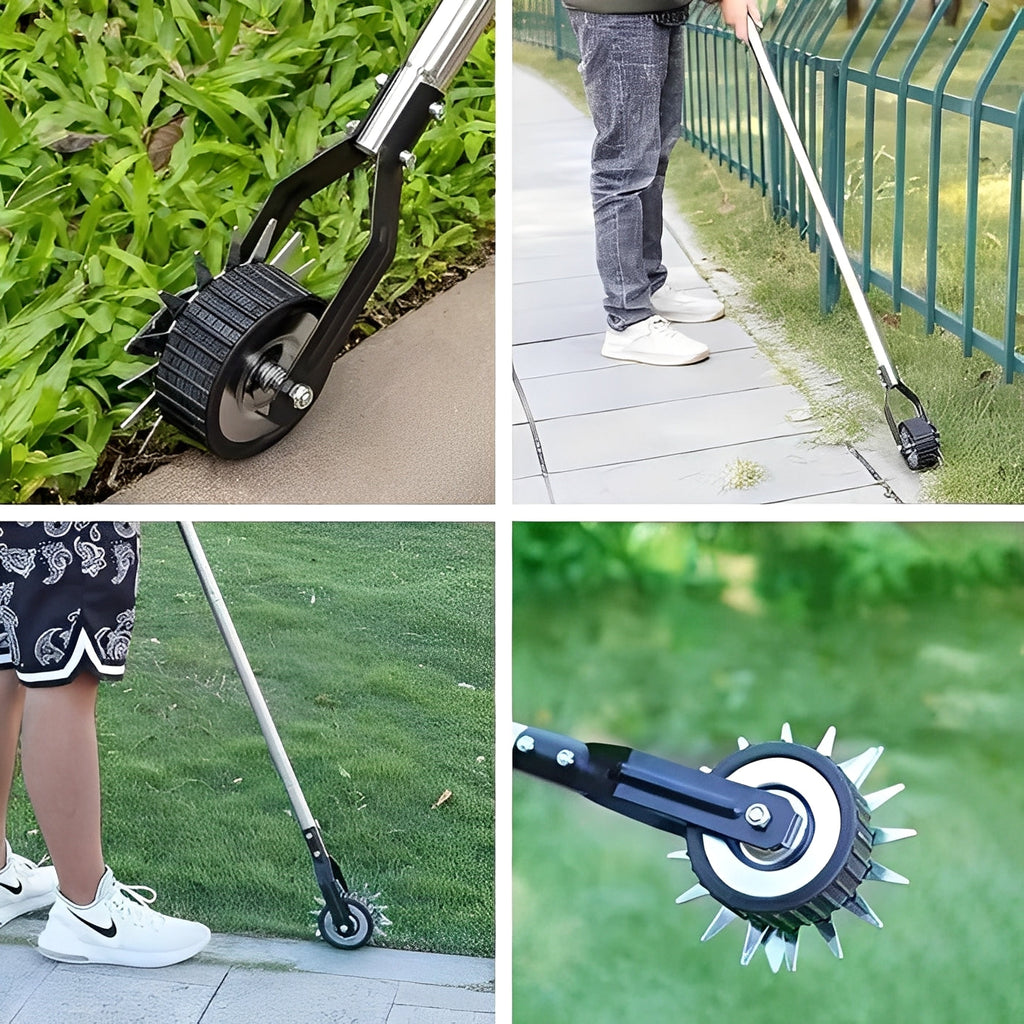 Adjustable Manual Wheel Lawn Edger - Ergonomic Handle for Precision Edging