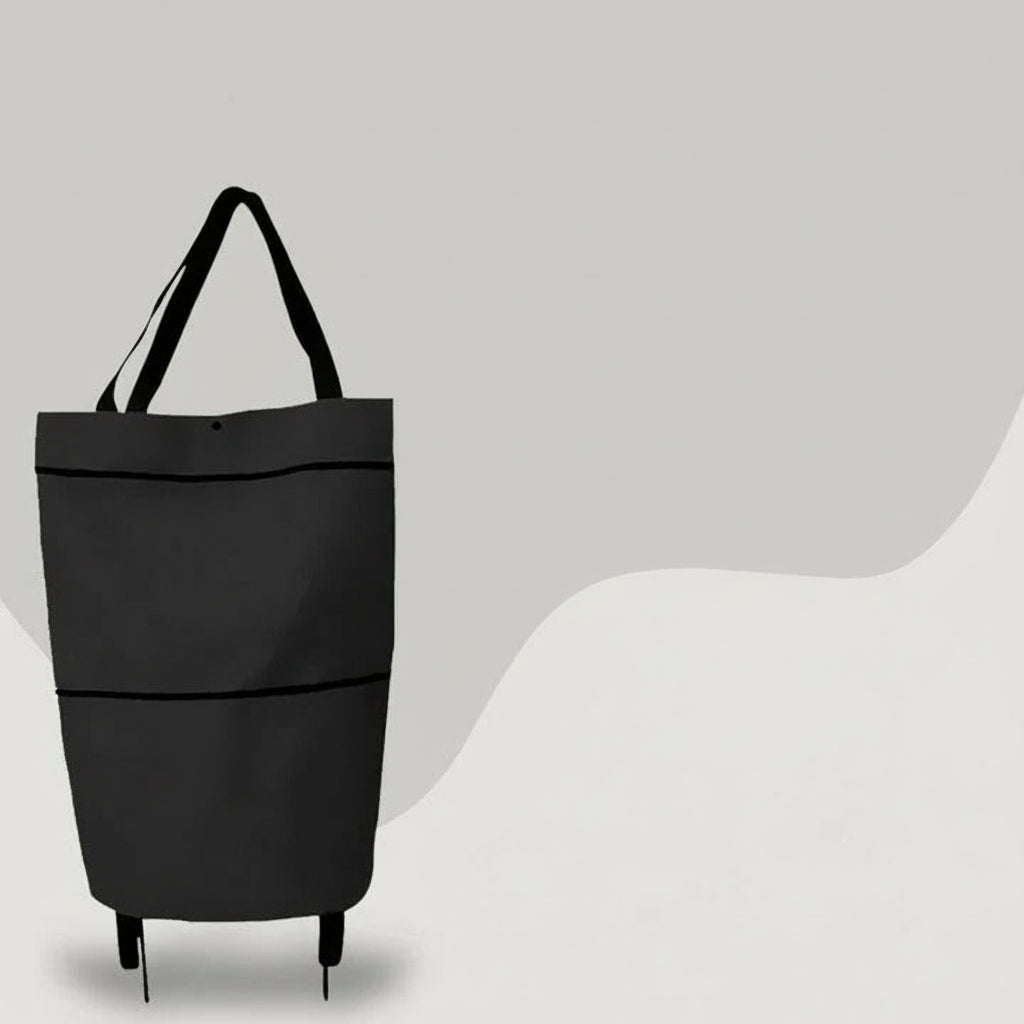Foldable Rolling Shopping Bag & Utility Tote with Wheels - Versatile, Lightweight, and Durable for Easy Transport