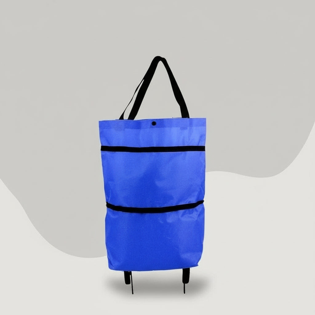 Foldable Rolling Shopping Bag & Utility Tote with Wheels - Versatile, Lightweight, and Durable for Easy Transport