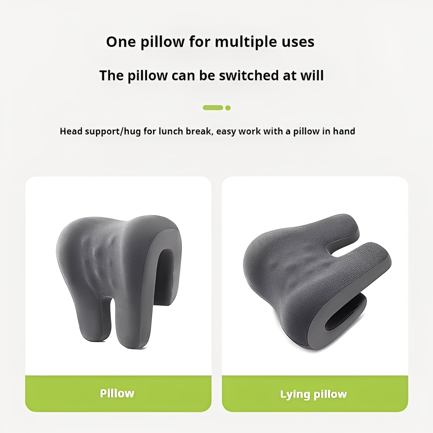 Ergonomic Adjustable Headrest Pillow for Office Chairs - Removable & Washable Cover for Ultimate Comfort