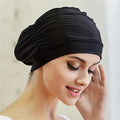 Stylish Stretch Swim Cap with Twist Front Turban Design - Perfect for Swimmers