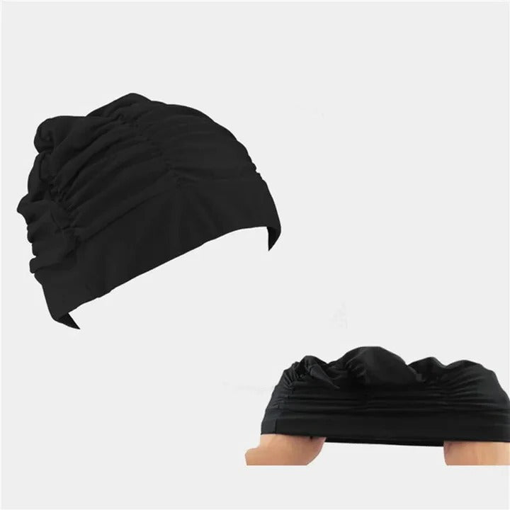 Stylish Stretch Swim Cap with Twist Front Turban Design - Perfect for Swimmers
