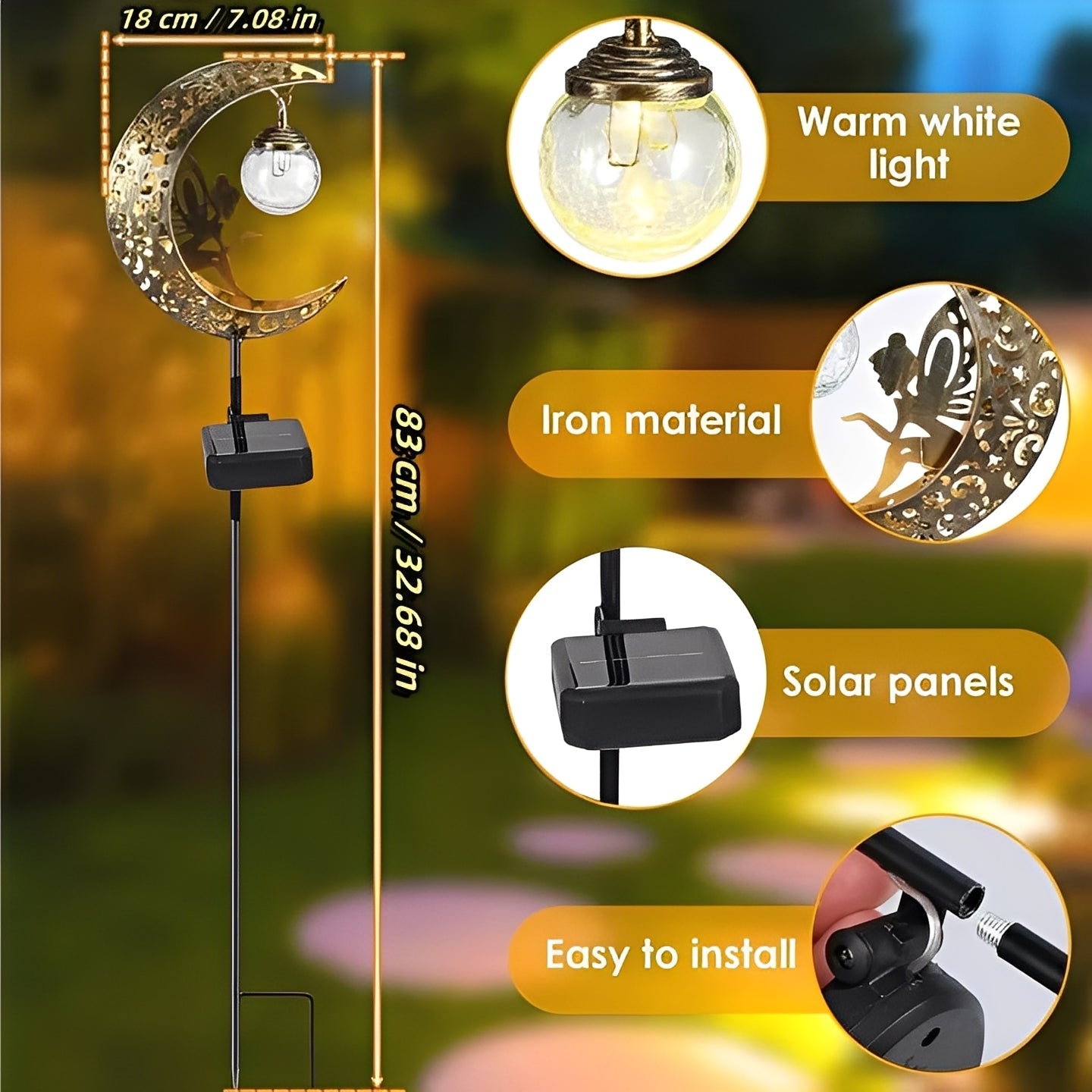 Solar LED Garden Decor Lights - Pathway & Yard Illumination for Outdoor Ambiance