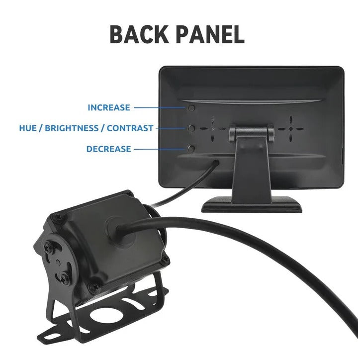 Wireless Backup Camera System with Rear View Monitor for Vehicles - Easy Installation & HD Night Vision