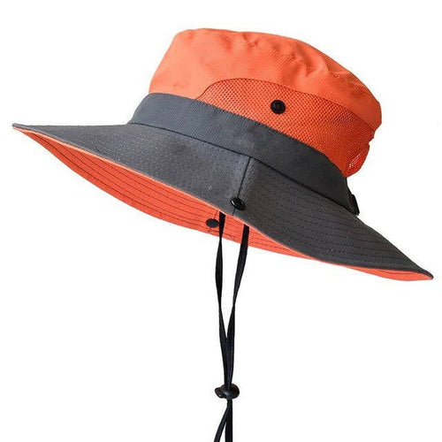 Adjustable Wide Brim Foldable Outdoor Sun Hat - Lightweight UV Protection with Strap