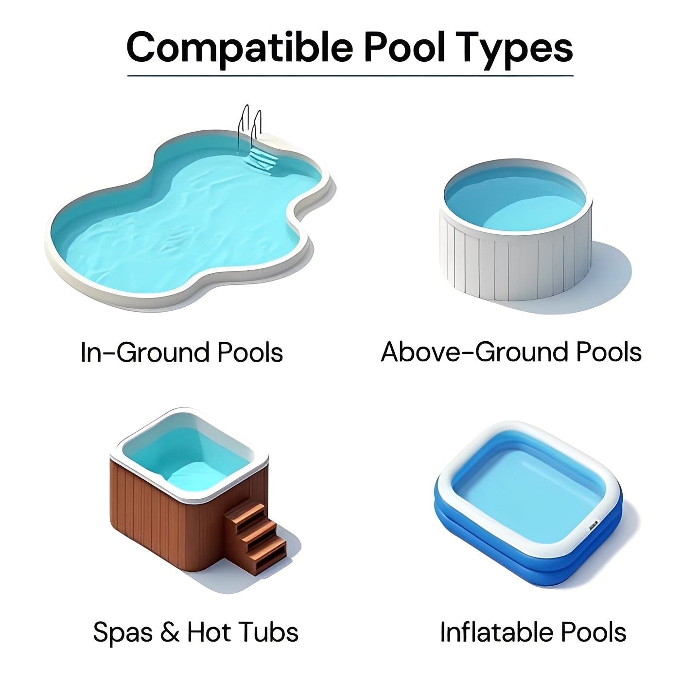 Cordless Handheld Pool Vacuum Cleaner - Rechargeable, Lightweight & Portable for Easy Pool Cleaning