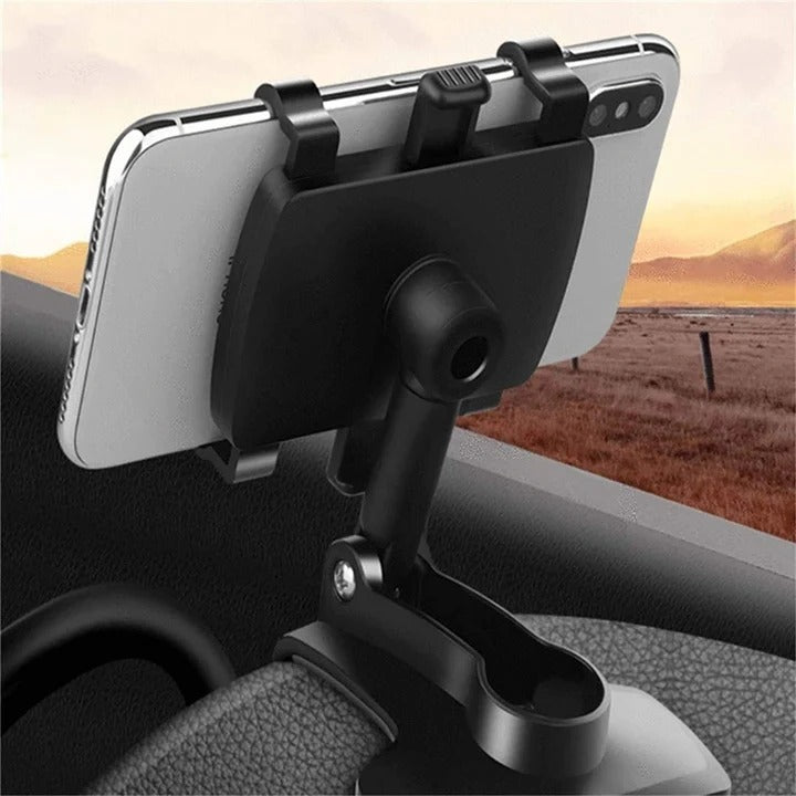 Adjustable Car Phone Holder with 360° Rotation & Versatile Multi-Position Mounting - Universal Fit for All Smartphones