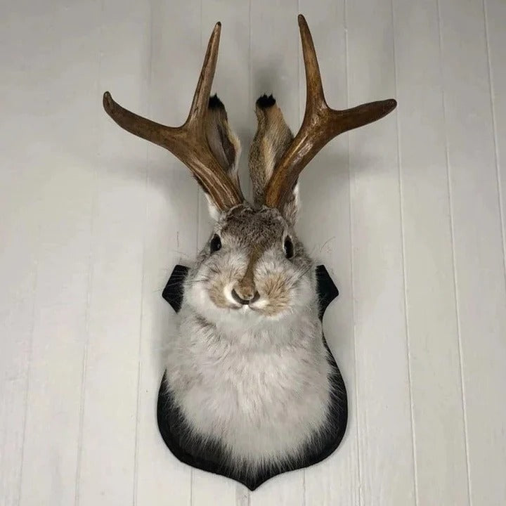 Unique Hanging Jackalope Wall Art - Whimsical Home Decor for Animal Lovers