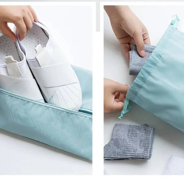 7-Piece Travel Packing Cube Set with Mesh Panels - Organize Your Luggage Efficiently