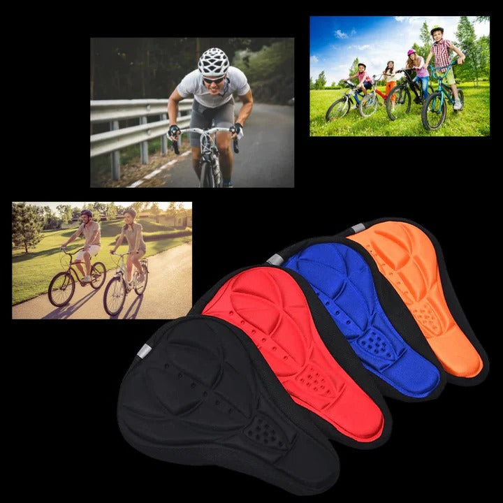 Gel-Padded Bike Saddle Cover with Adjustable Drawstring for Perfect Fit - Comfortable & Durable