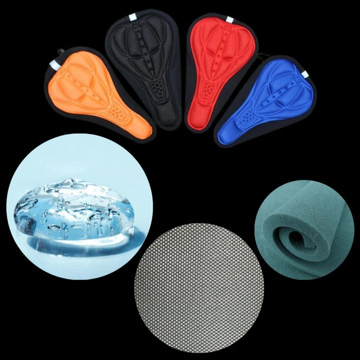Gel-Padded Bike Saddle Cover with Adjustable Drawstring for Perfect Fit - Comfortable & Durable
