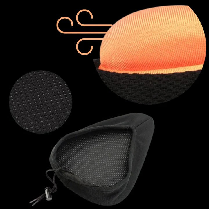 Gel-Padded Bike Saddle Cover with Adjustable Drawstring for Perfect Fit - Comfortable & Durable