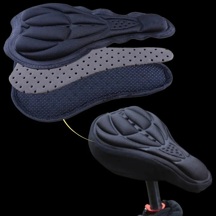 Gel-Padded Bike Saddle Cover with Adjustable Drawstring for Perfect Fit - Comfortable & Durable