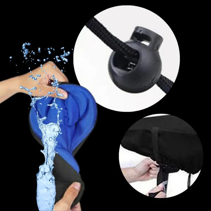 Gel-Padded Bike Saddle Cover with Adjustable Drawstring for Perfect Fit - Comfortable & Durable