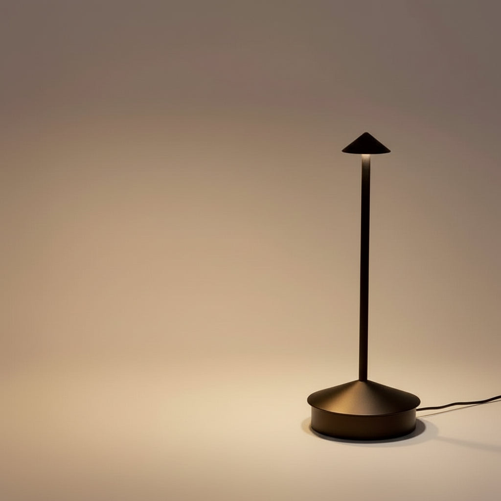 Cordless LED Desk Lamp with Touch Control - Dimmable 3 Light Settings for Adjustable Brightness | Modern & Portable Design