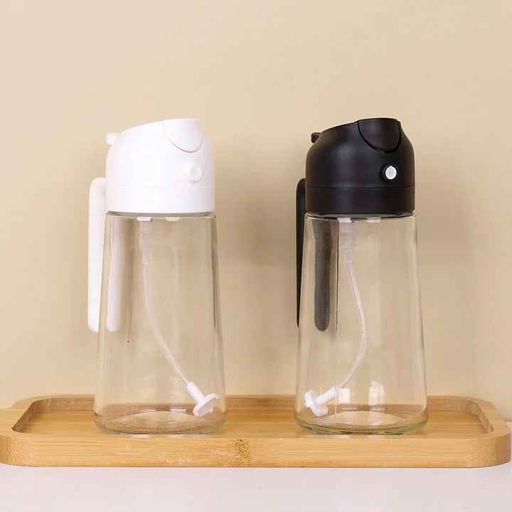 Refillable Cooking Oil Dispenser Bottle with Adjustable Sprayer - Perfect for Precise Cooking and Healthy Meal Prep