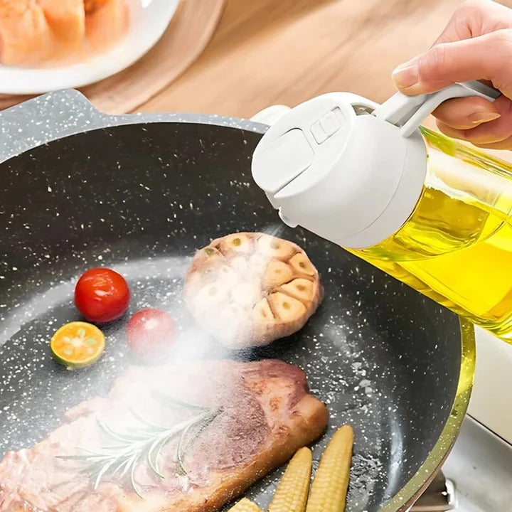 Refillable Cooking Oil Dispenser Bottle with Adjustable Sprayer - Perfect for Precise Cooking and Healthy Meal Prep