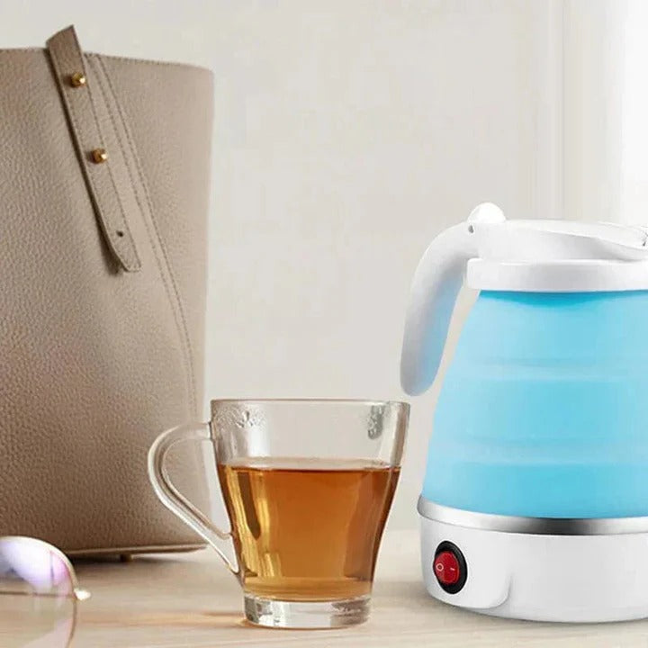 Portable Foldable Electric Kettle - Compact Design with Plug-In Convenience