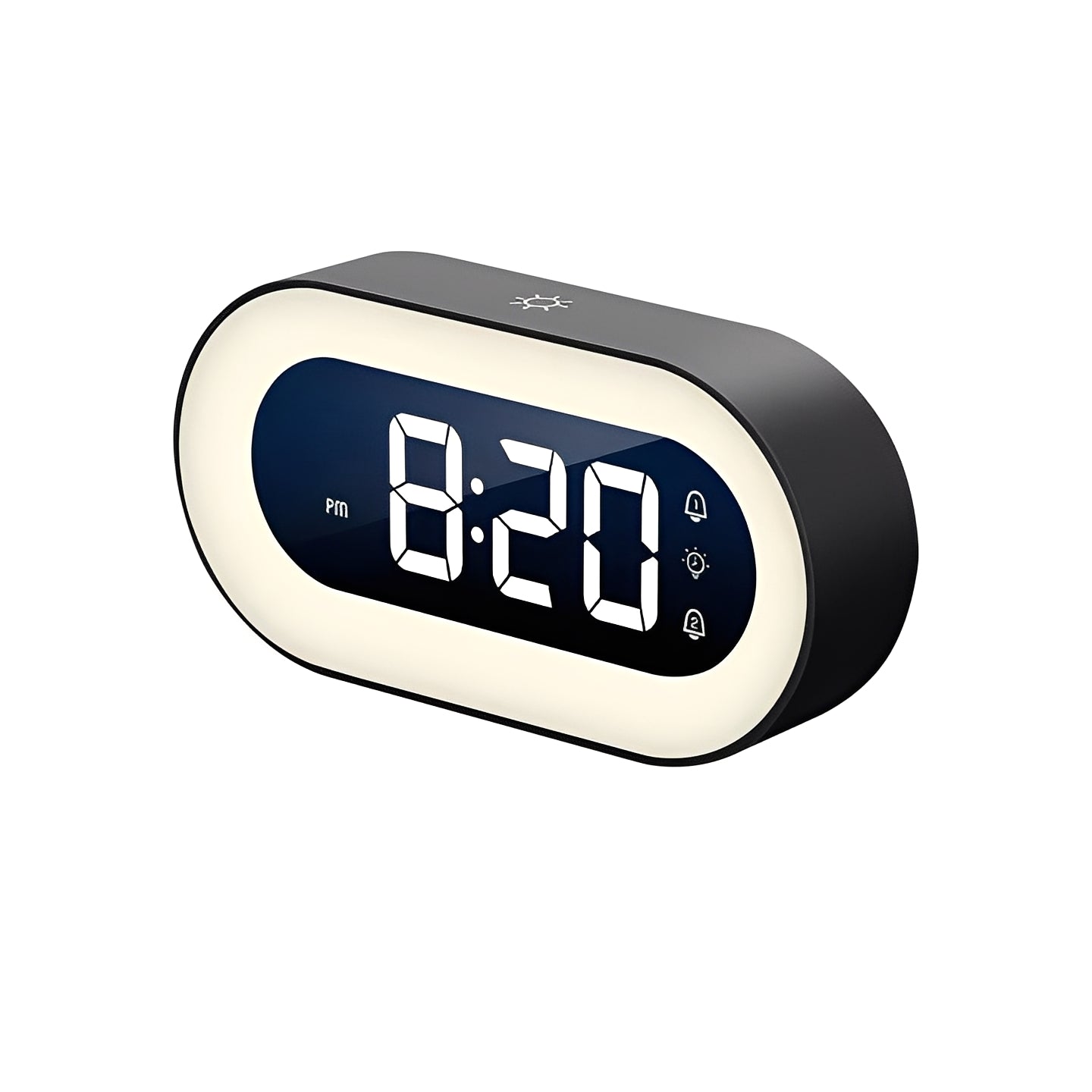 Smart Digital Alarm Clock with Dimmable LED Display & USB-C Charging Port - Sleek Design for Bedroom & Office