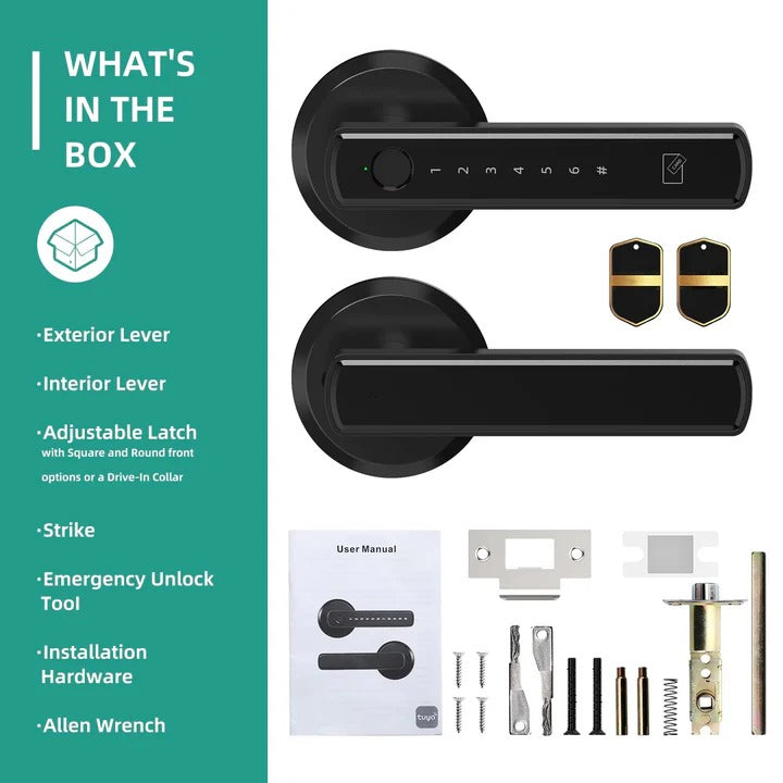 Smart Digital Keypad Lock with Handle & Biometric Fingerprint Access – Secure Keyless Entry Solution