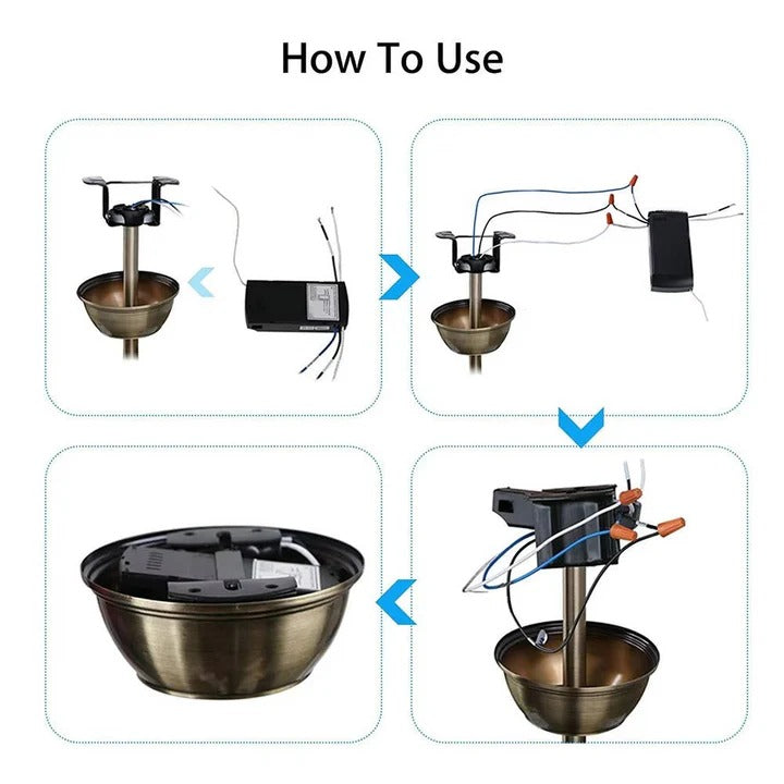 Modern Ceiling Fan with Integrated Light & Remote Control - Energy Efficient Design for Home & Office