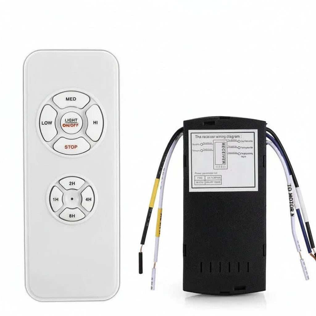 Modern Ceiling Fan with Integrated Light & Remote Control - Energy Efficient Design for Home & Office