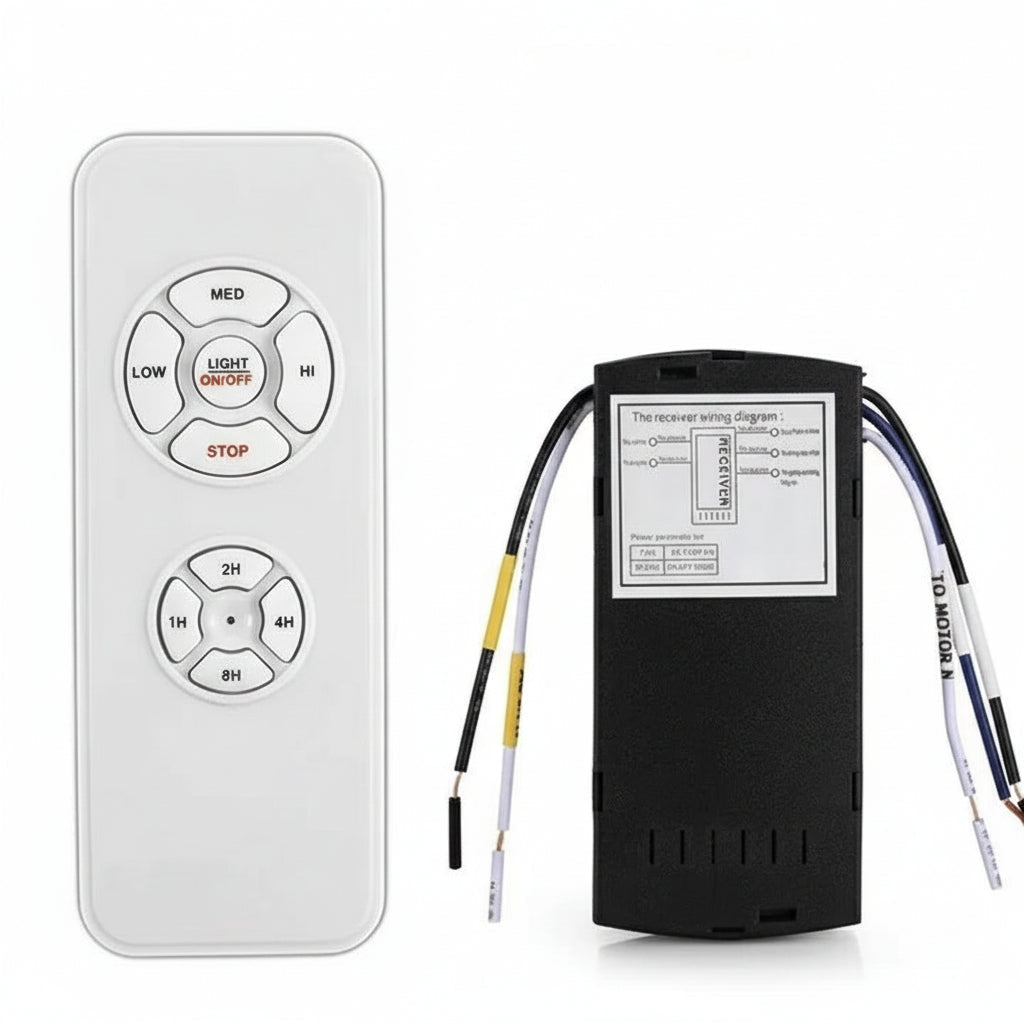 Modern Ceiling Fan with Integrated Light & Remote Control - Energy Efficient Design for Home & Office
