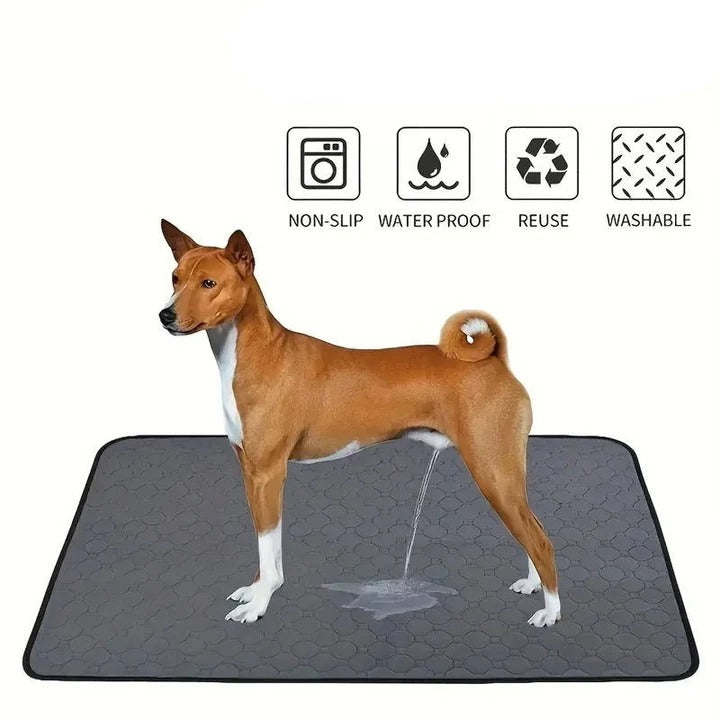 Reusable Dog Pee Pad - Four Layer Construction with TPU Base for Superior Absorbency and Leak Protection
