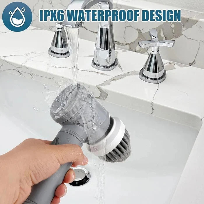 Cordless Electric Spin Scrubber with Interchangeable Brush Heads - Powerful, Rechargeable Cleaning Tool for Home & Bathroom