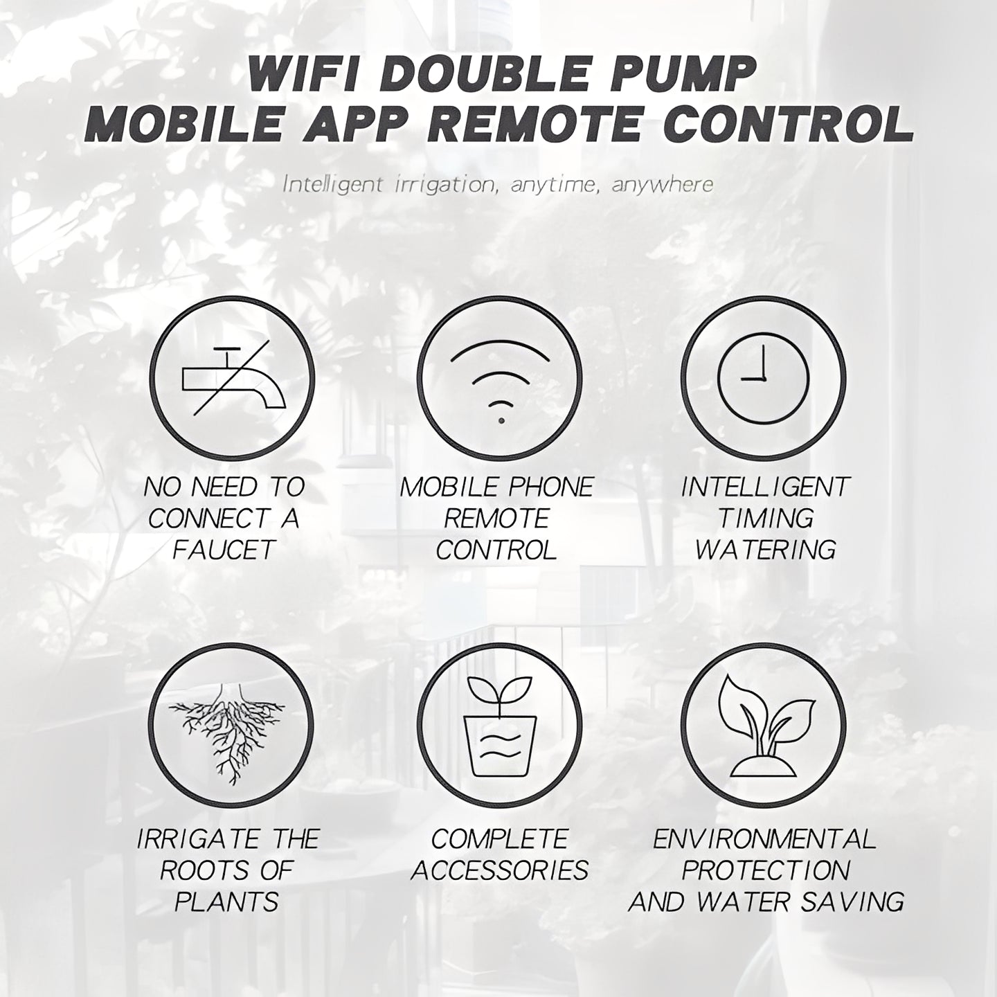 Smart Plant Waterer with WiFi App Control & Automated Drip Irrigation System