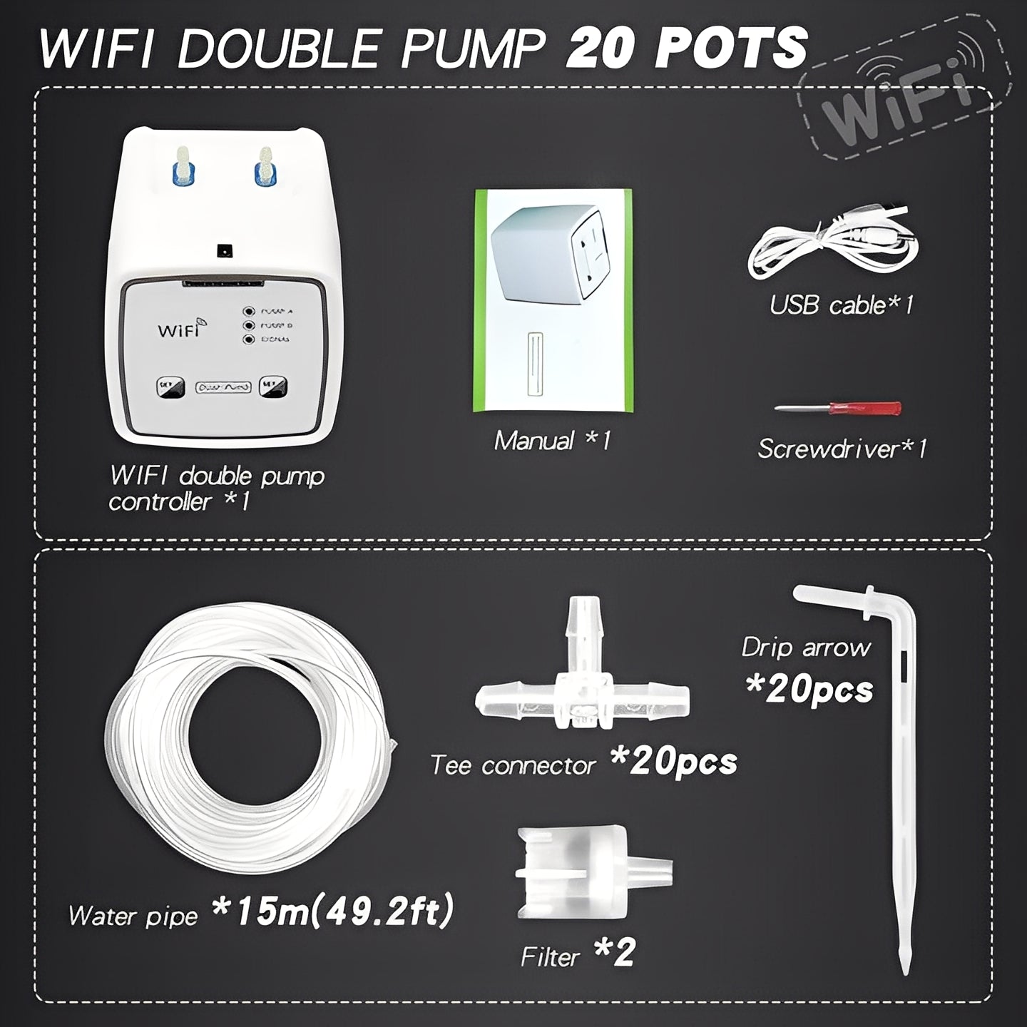 Smart Plant Waterer with WiFi App Control & Automated Drip Irrigation System
